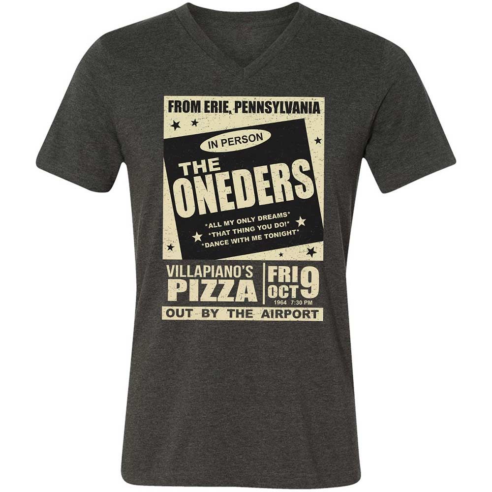 Unisex V-Neck T-Shirt - 7VVKFDQY - Dark Grey Heather - 9