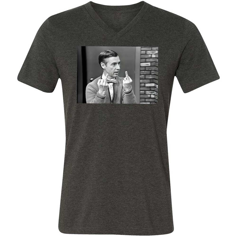 Unisex V-Neck T-Shirt - 2Y5HJG7Z - Dark Grey Heather - 9