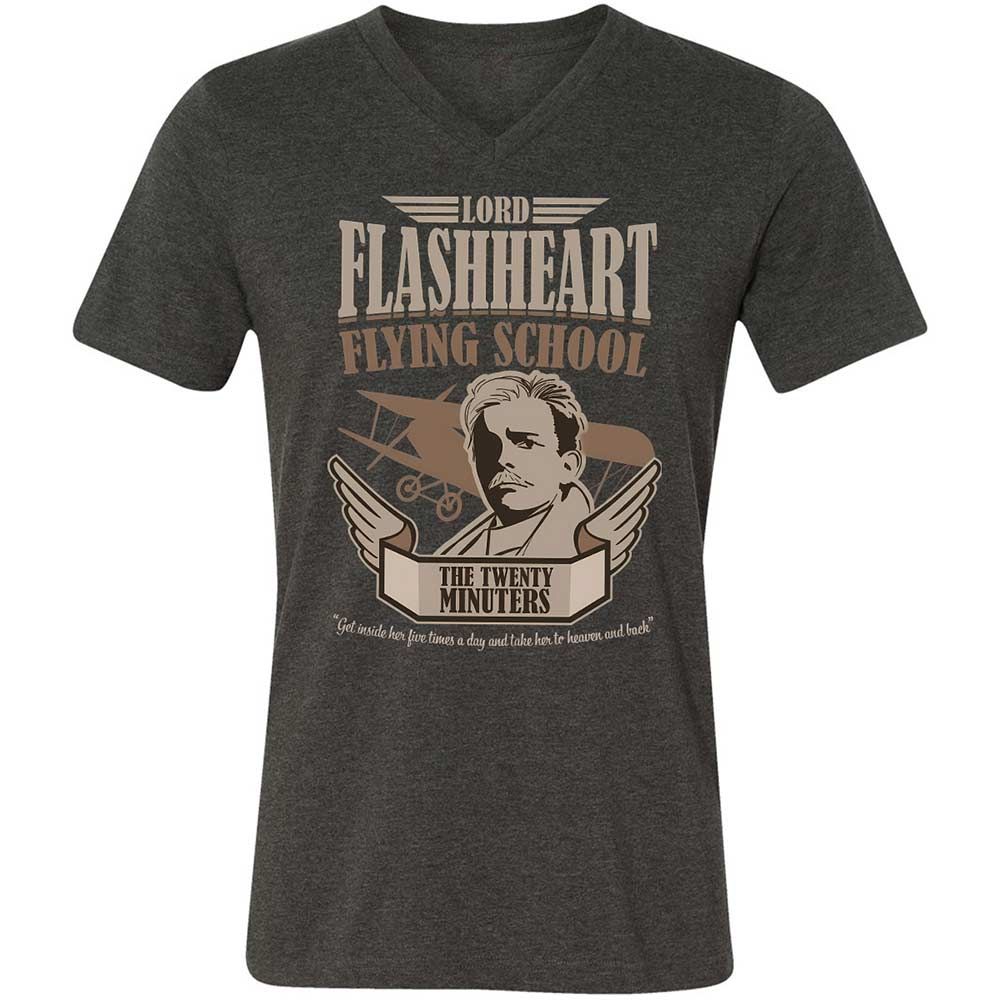 Unisex V-Neck T-Shirt - AAFSB9AT - Dark Grey Heather - 9