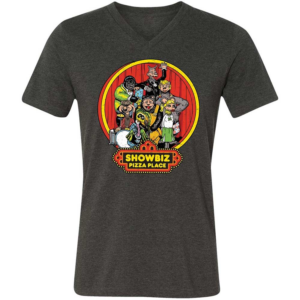 Unisex V-Neck T-Shirt - B89VCUJU - Dark Grey Heather - 9
