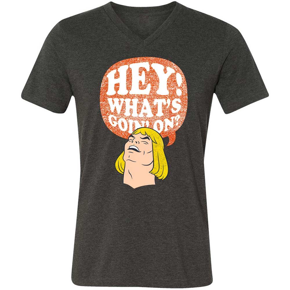 Unisex V-Neck T-Shirt - 3V86KA6E - Dark Grey Heather - 9