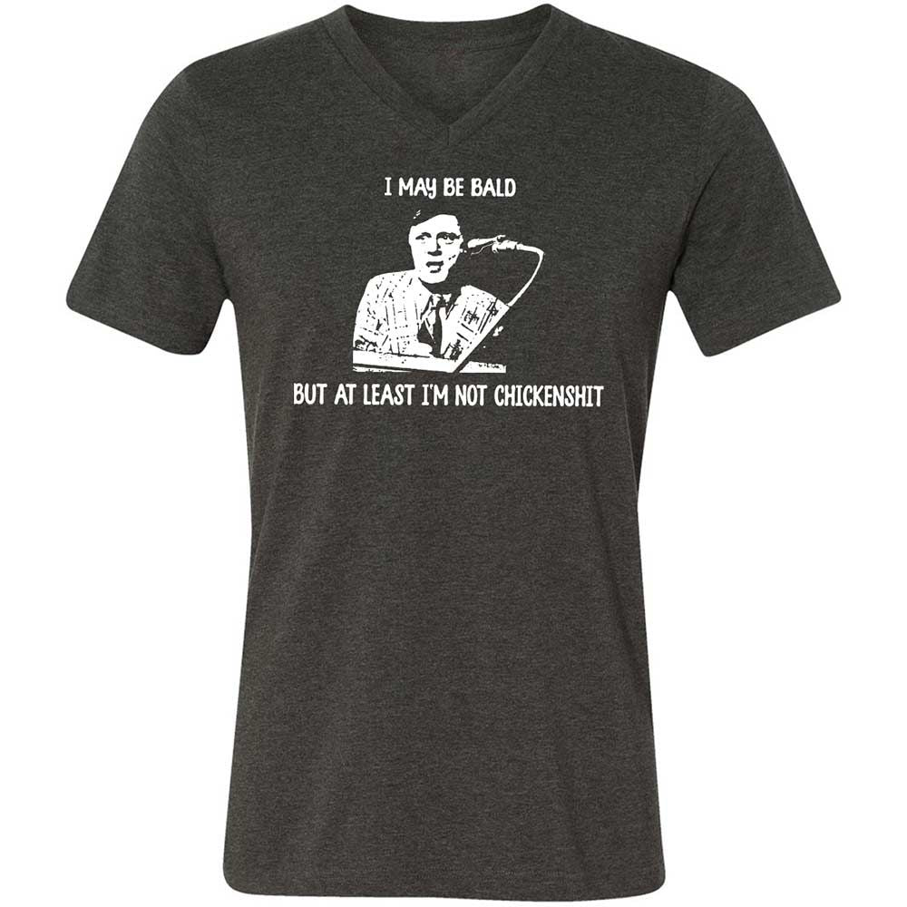 Unisex V-Neck T-Shirt - 4UFTVSXE - Dark Grey Heather - 9