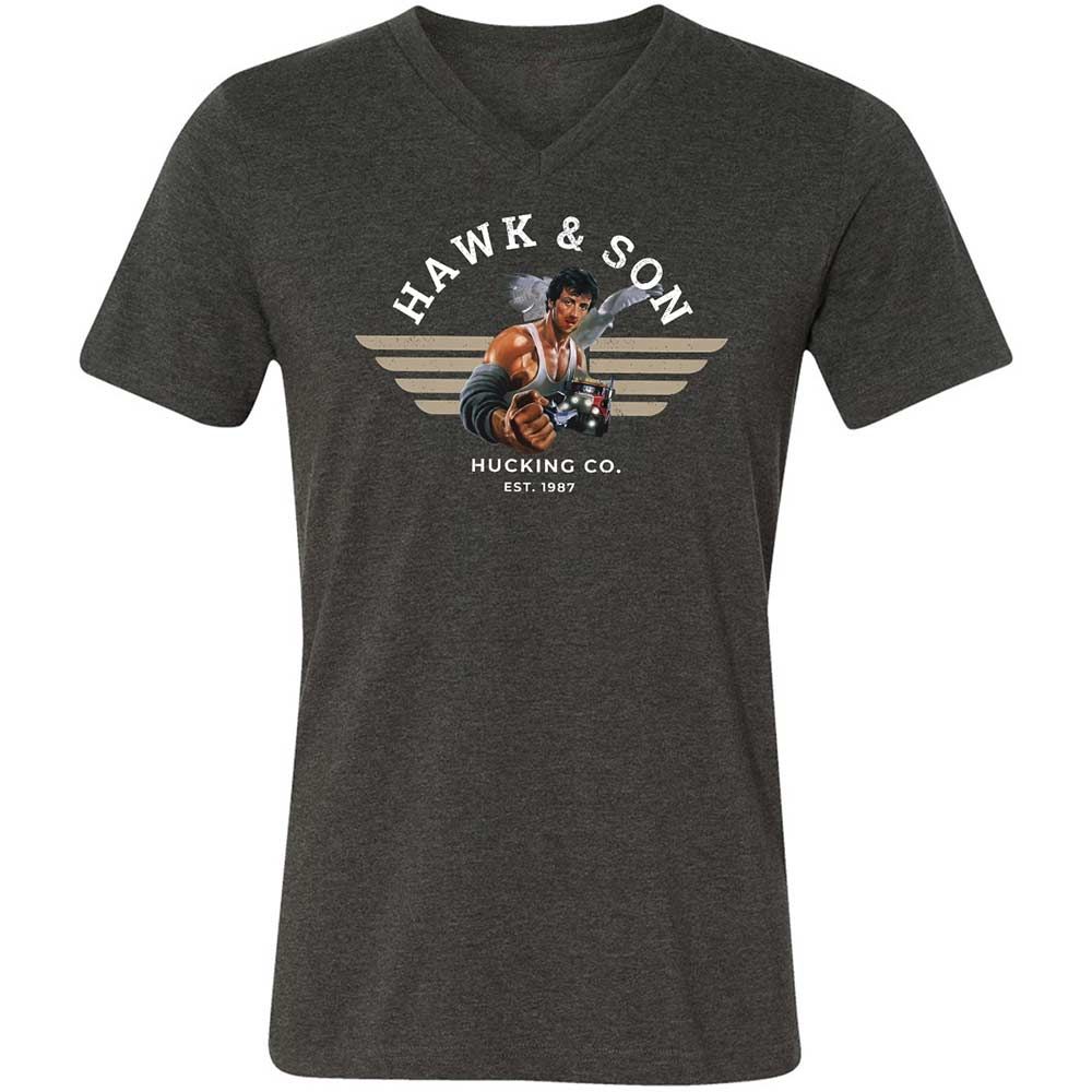 Unisex V-Neck T-Shirt - G827UPAN - Dark Grey Heather - 9