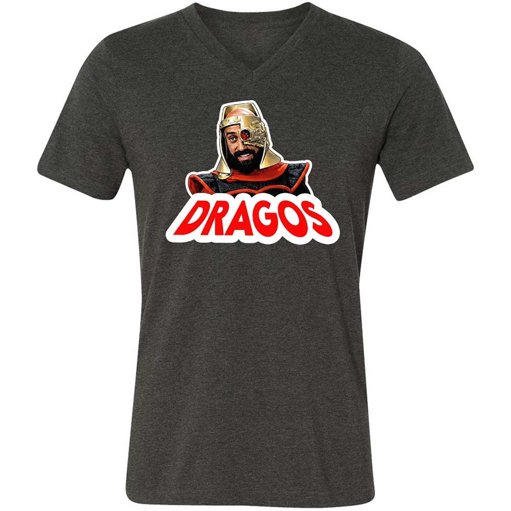 Unisex V-Neck T-Shirt - CNU6XPSE - Dark Grey Heather - 9