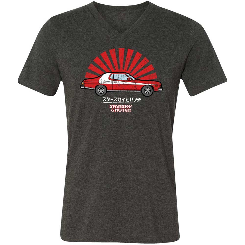 Unisex V-Neck T-Shirt - FJJEH39A - Dark Grey Heather - 9