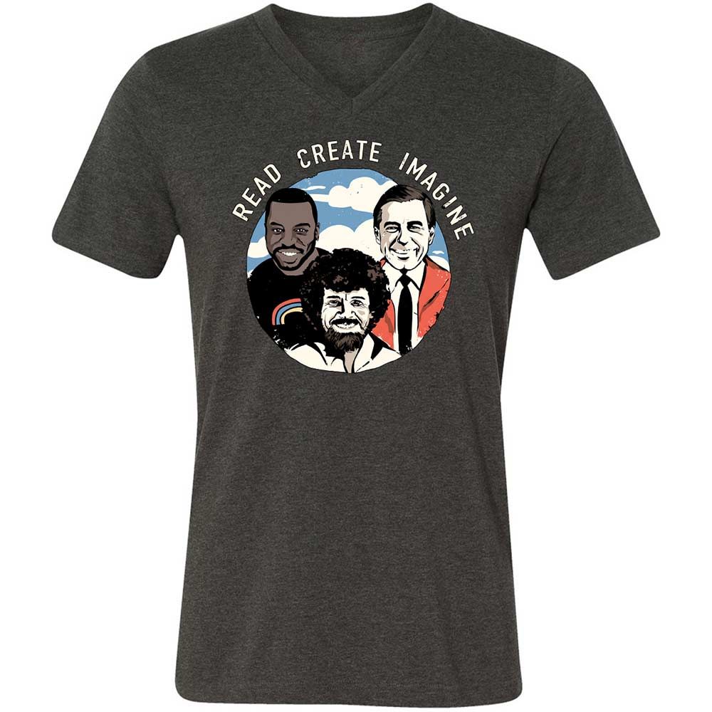Unisex V-Neck T-Shirt - ERR3GQR3 - Dark Grey Heather - 9
