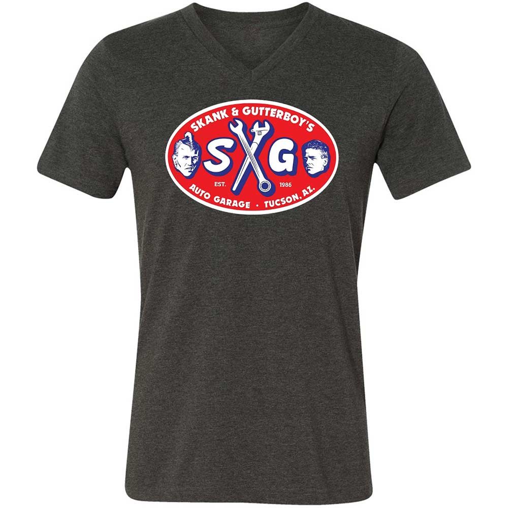 Unisex V-Neck T-Shirt - JSTFP5UX - Dark Grey Heather - 9