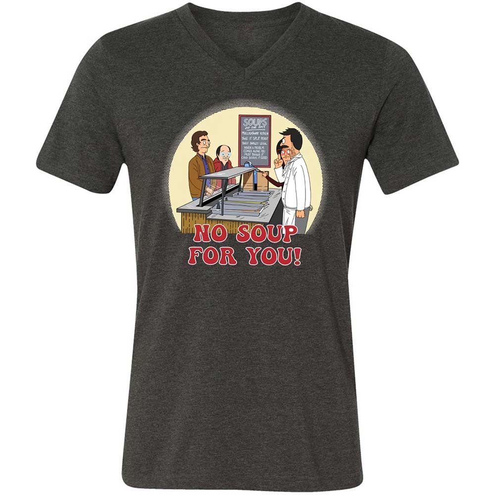 Unisex V-Neck T-Shirt - AUPJY7WC - Dark Grey Heather - 9