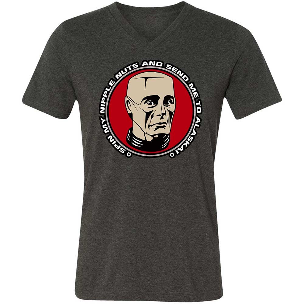 Unisex V-Neck T-Shirt - 3YL6Y5FR - Dark Grey Heather - 9