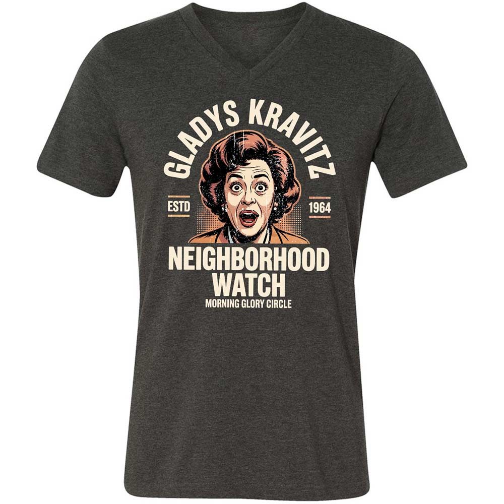 Unisex V-Neck T-Shirt - WSX2H4JX - Dark Grey Heather - 9