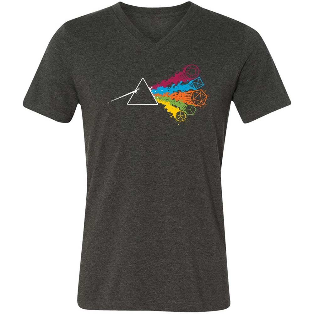 Unisex V-Neck T-Shirt - FLF8HUJN - Dark Grey Heather - 9