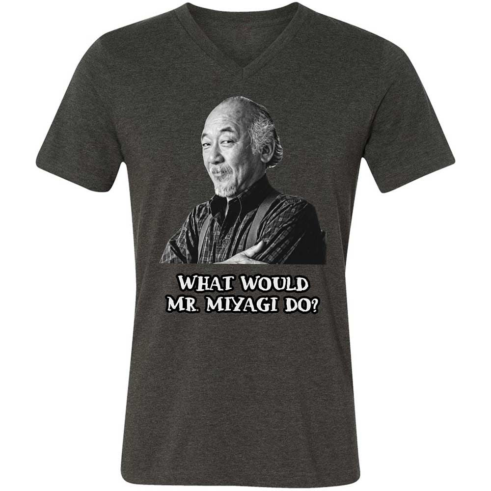 Unisex V-Neck T-Shirt - UKRZ7AXC - Dark Grey Heather - 9