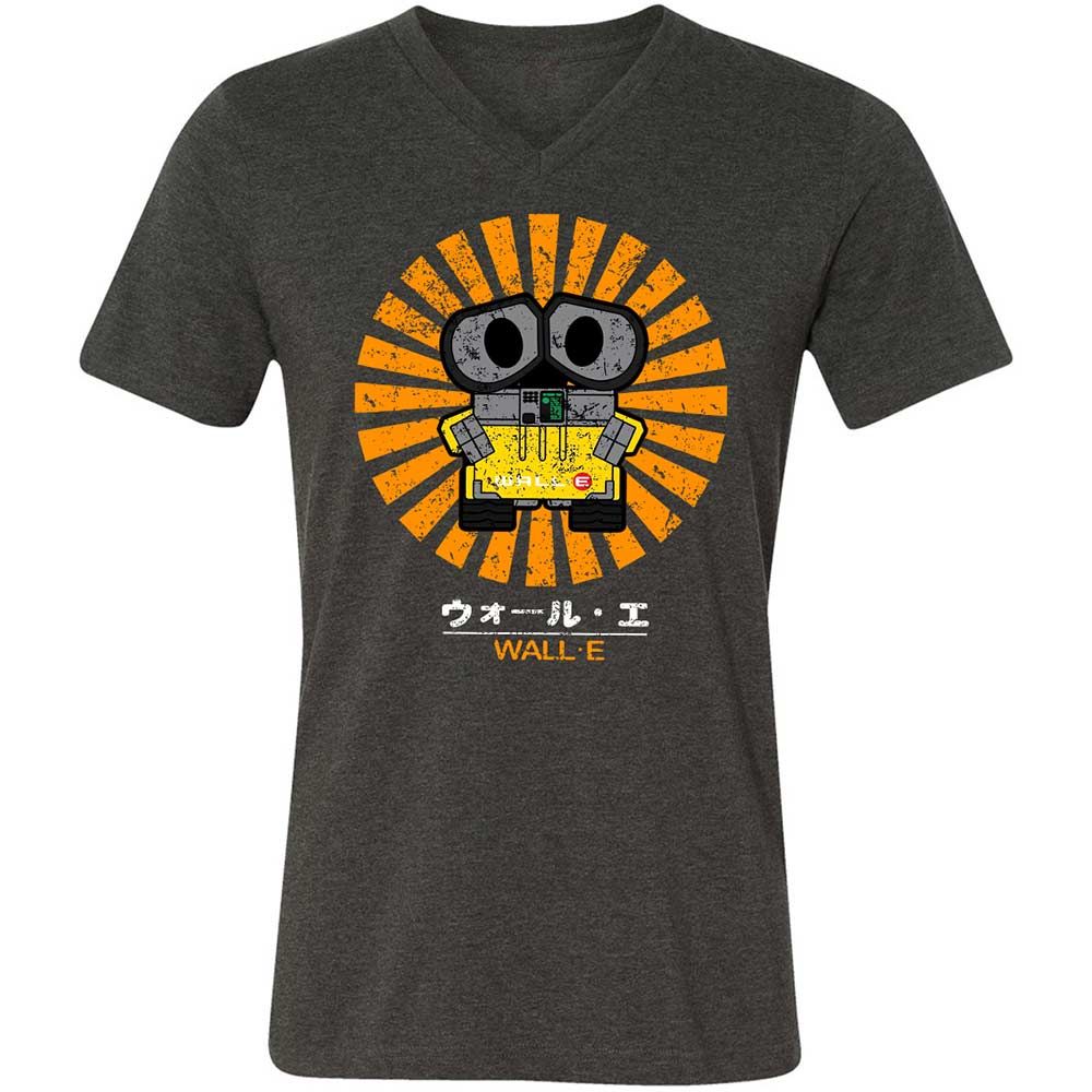 Unisex V-Neck T-Shirt - APSRELKE - Dark Grey Heather - 9