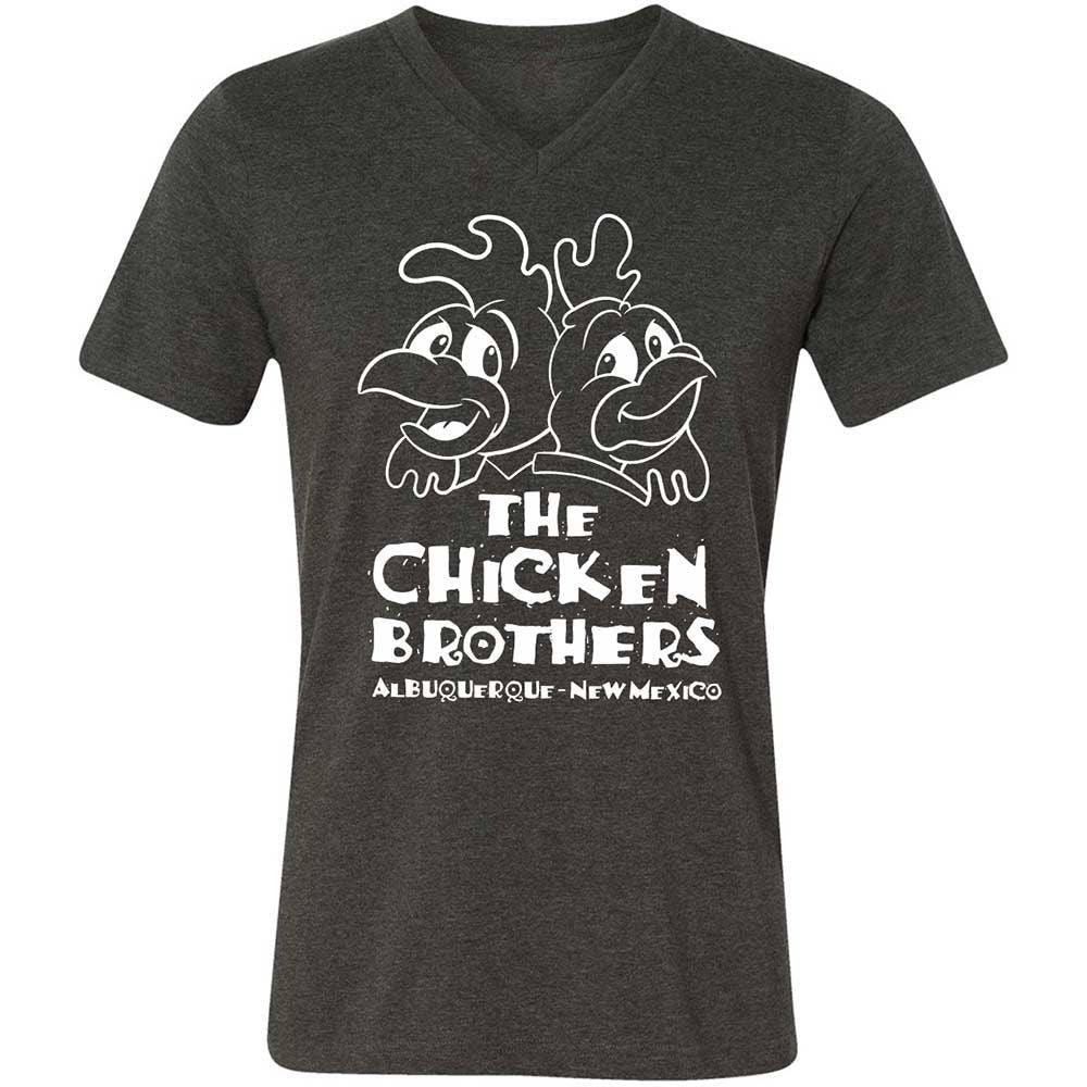 Unisex V-Neck T-Shirt - V7WAQP2Z - Dark Grey Heather - 9