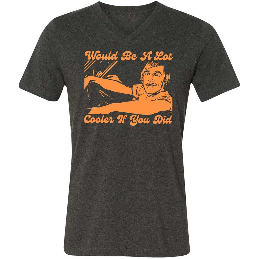 Unisex V-Neck T-Shirt - 6KQKNVX3 - Dark Grey Heather - 9