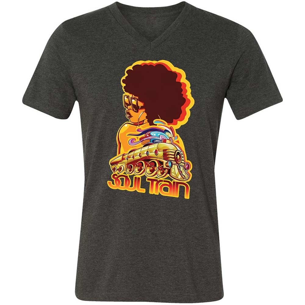 Unisex V-Neck T-Shirt - 6MHRA2ZP - Dark Grey Heather - 9