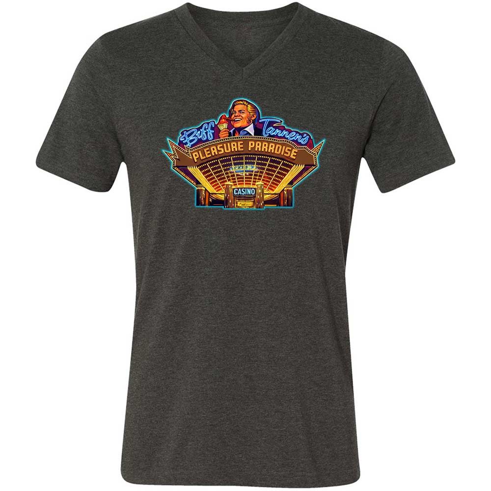 Unisex V-Neck T-Shirt - 4ABQP2TD - Dark Grey Heather - 9