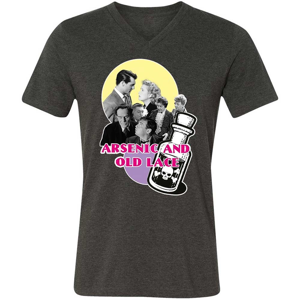 Unisex V-Neck T-Shirt - PDL8V7JR - Dark Grey Heather - 9
