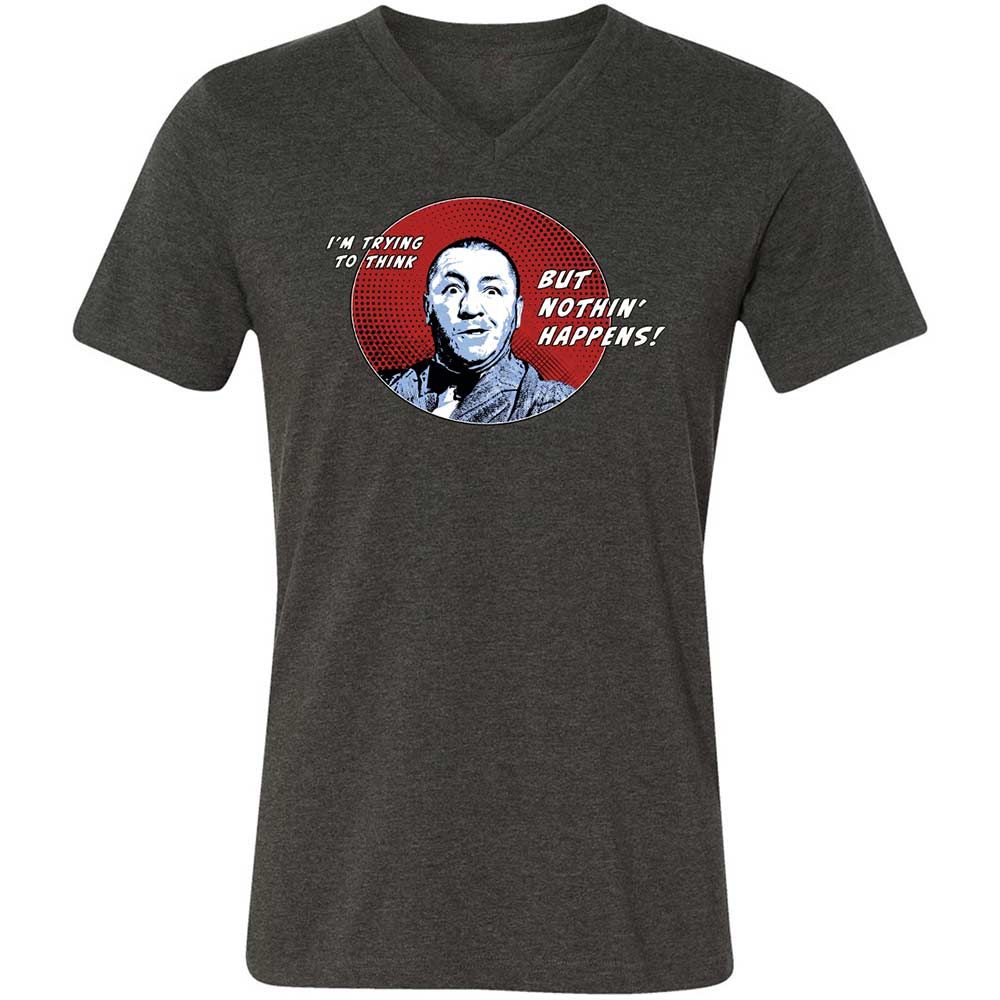 Unisex V-Neck T-Shirt - H1FD9RQW - Dark Grey Heather - 9