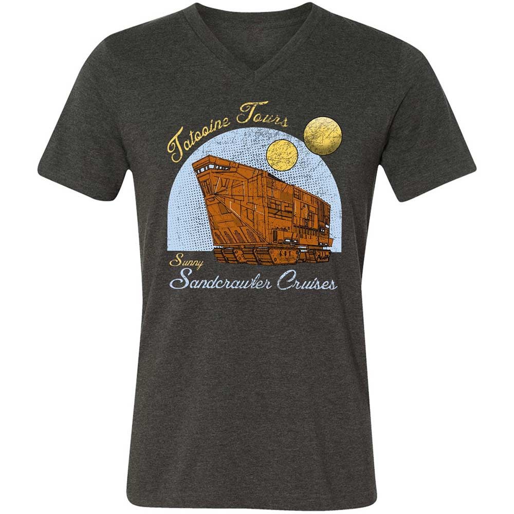 Unisex V-Neck T-Shirt - M2UJ2328 - Dark Grey Heather - 9