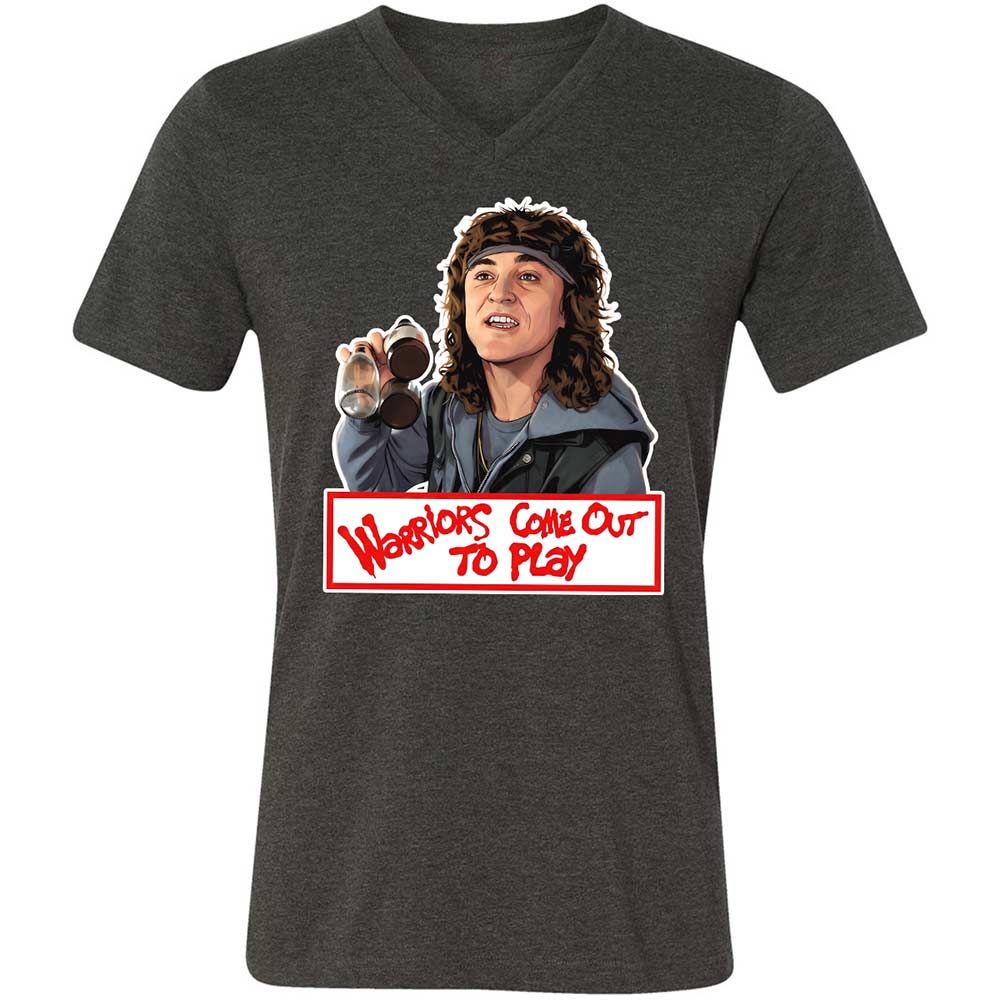 Unisex V-Neck T-Shirt - CEZQG2CL - Dark Grey Heather - 9