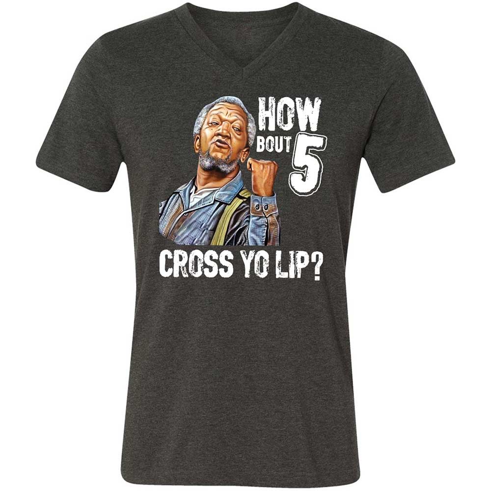 How bout 5 cross yo lip - Dark Grey Heather - 9