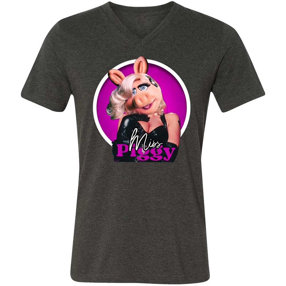 Unisex V-Neck T-Shirt - 8G4XCMEK - Dark Grey Heather - 9