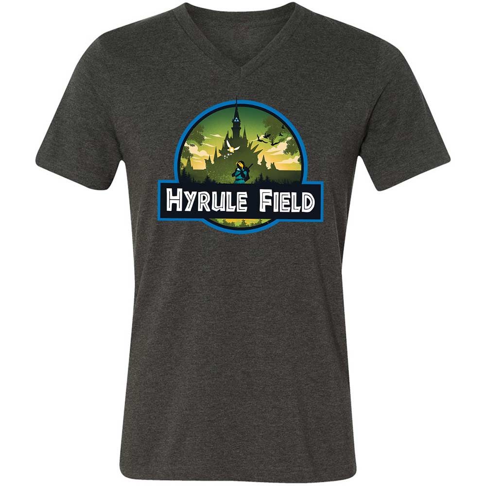 Unisex V-Neck T-Shirt - H89LA6DW - Dark Grey Heather - 9