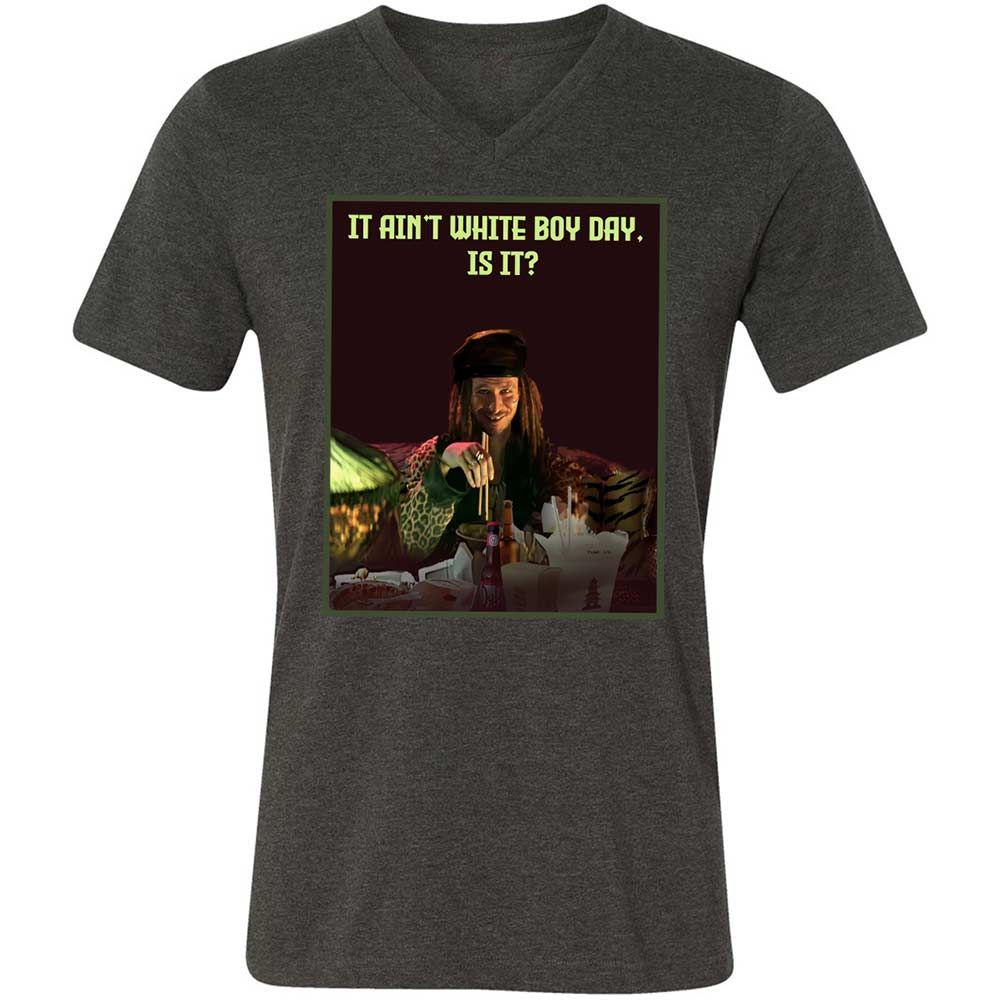 Unisex V-Neck T-Shirt - CJW72A76 - Dark Grey Heather - 9