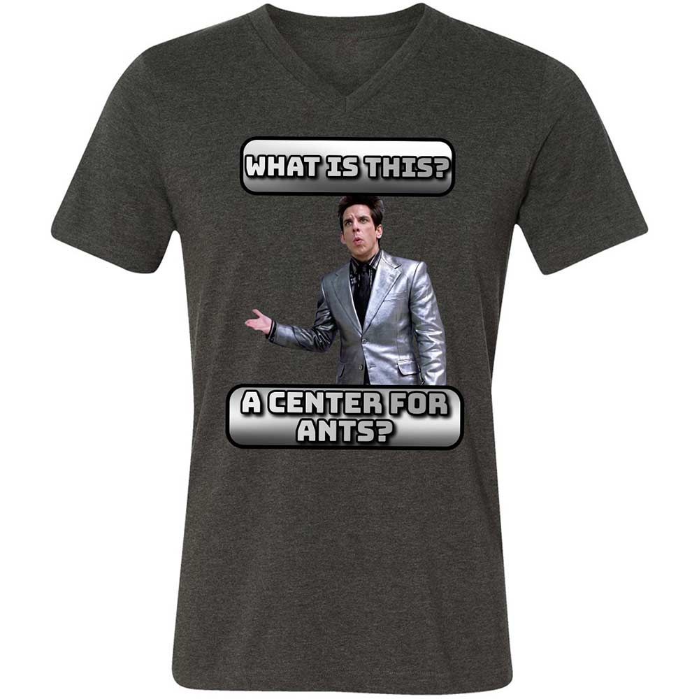 Unisex V-Neck T-Shirt - FKSFQMZ8 - Dark Grey Heather - 9