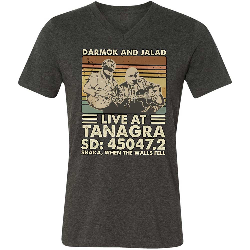 Unisex V-Neck T-Shirt - 1L2HHTDF - Dark Grey Heather - 9