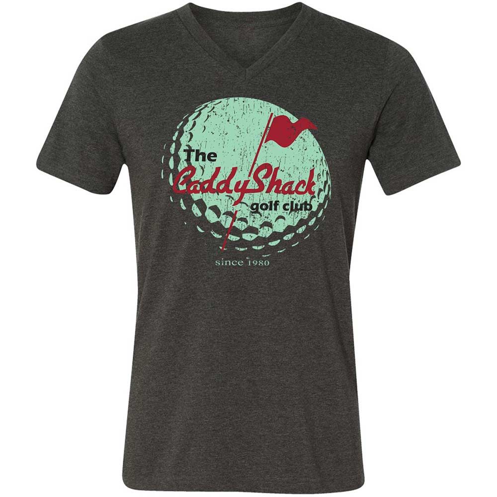 Unisex V-Neck T-Shirt - 4C7SKN67 - Dark Grey Heather - 9