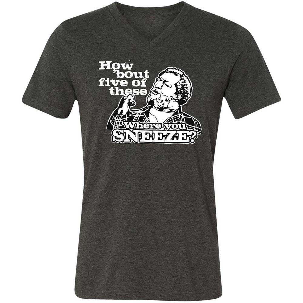 Unisex V-Neck T-Shirt - V7N95X4V - Dark Grey Heather - 9