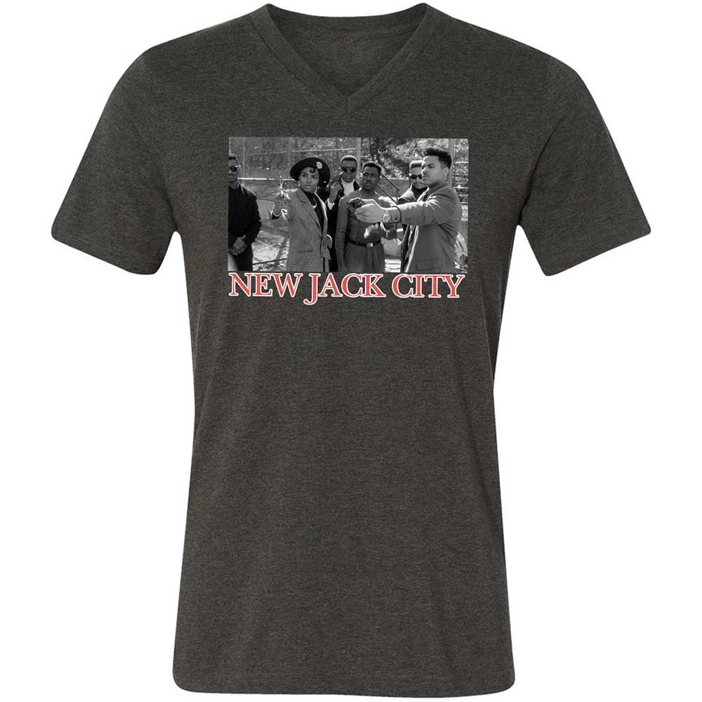 Unisex V-Neck T-Shirt - 27NNY9HS - Dark Grey Heather - 9