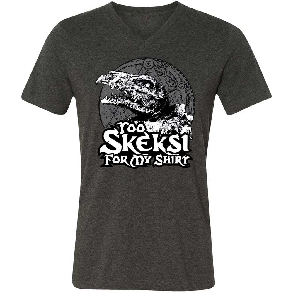 Unisex V-Neck T-Shirt - D7Z6V5R3 - Dark Grey Heather - 9