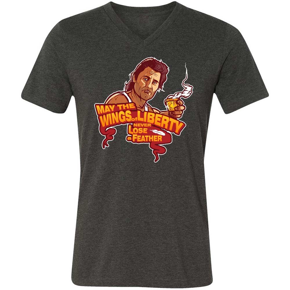 Unisex V-Neck T-Shirt - MK7QBGEW - Dark Grey Heather - 9