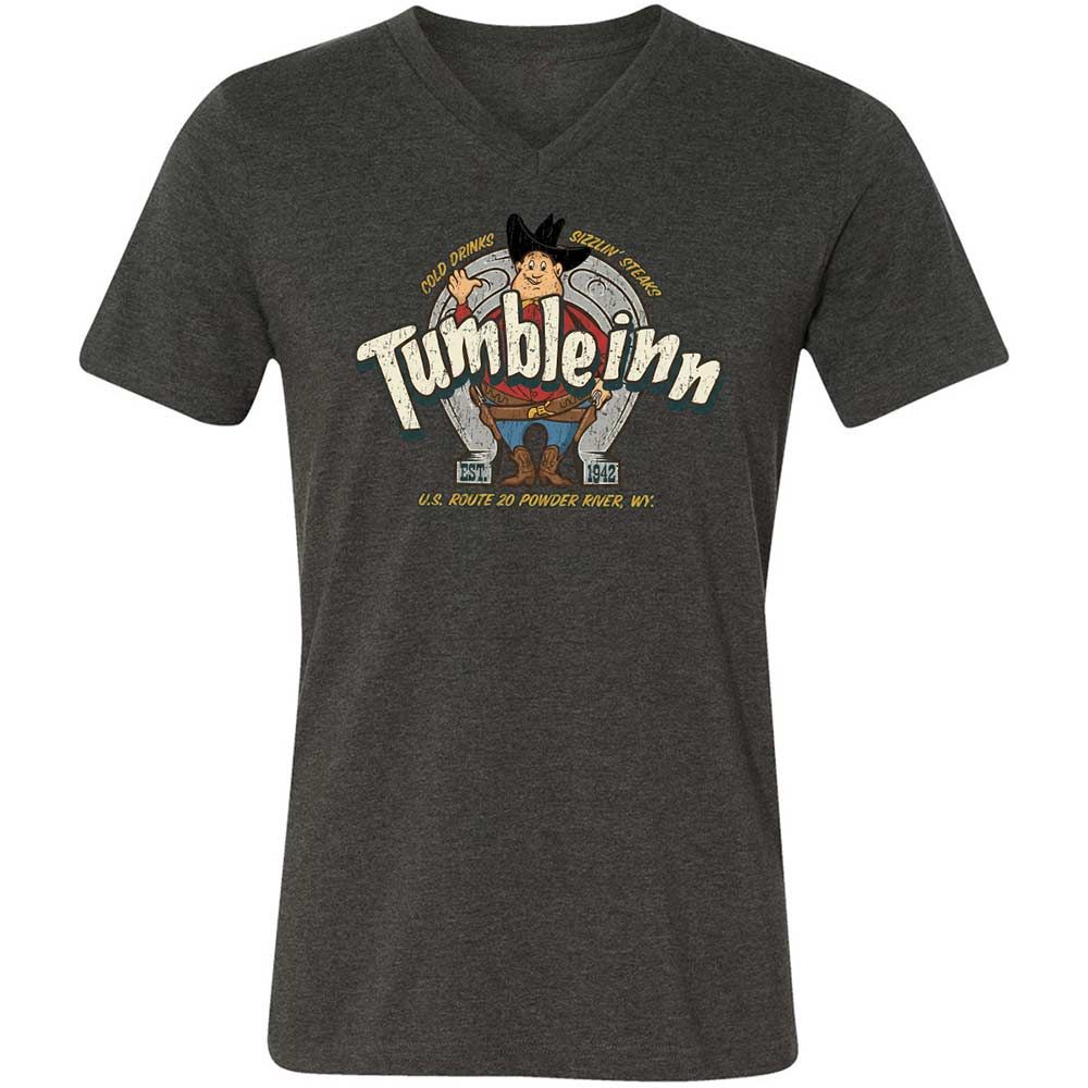 Unisex V-Neck T-Shirt - 6B7BKZ38 - Dark Grey Heather - 9