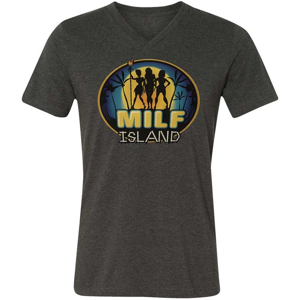 Unisex V-Neck T-Shirt - UDYEMDHJ - Dark Grey Heather - 9
