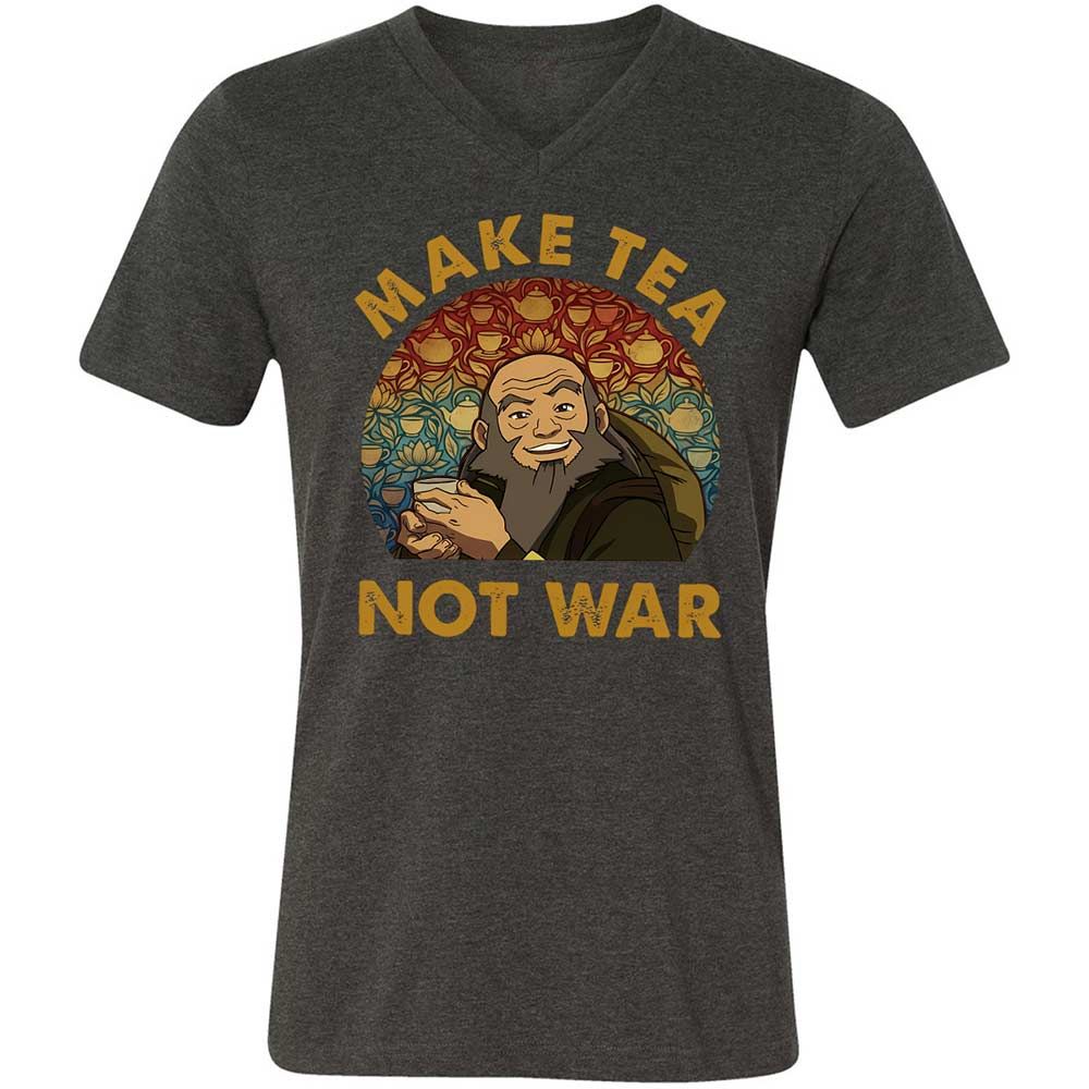 Unisex V-Neck T-Shirt - 9WJNUKF2 - Dark Grey Heather - 9