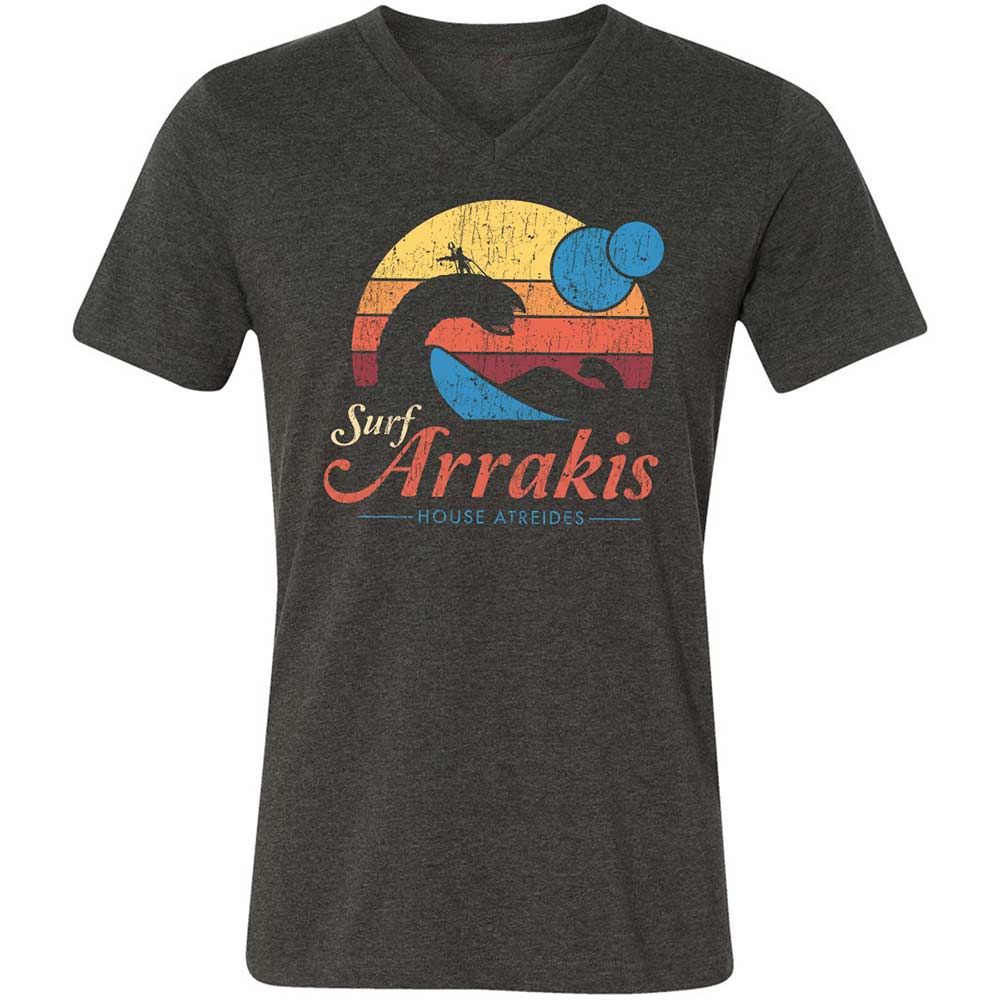 Unisex V-Neck T-Shirt - R8HHV14L - Dark Grey Heather - 9