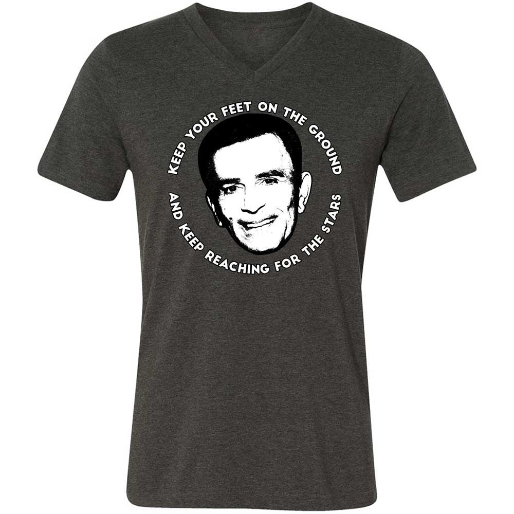Unisex V-Neck T-Shirt - LL9QPEV7 - Dark Grey Heather - 9