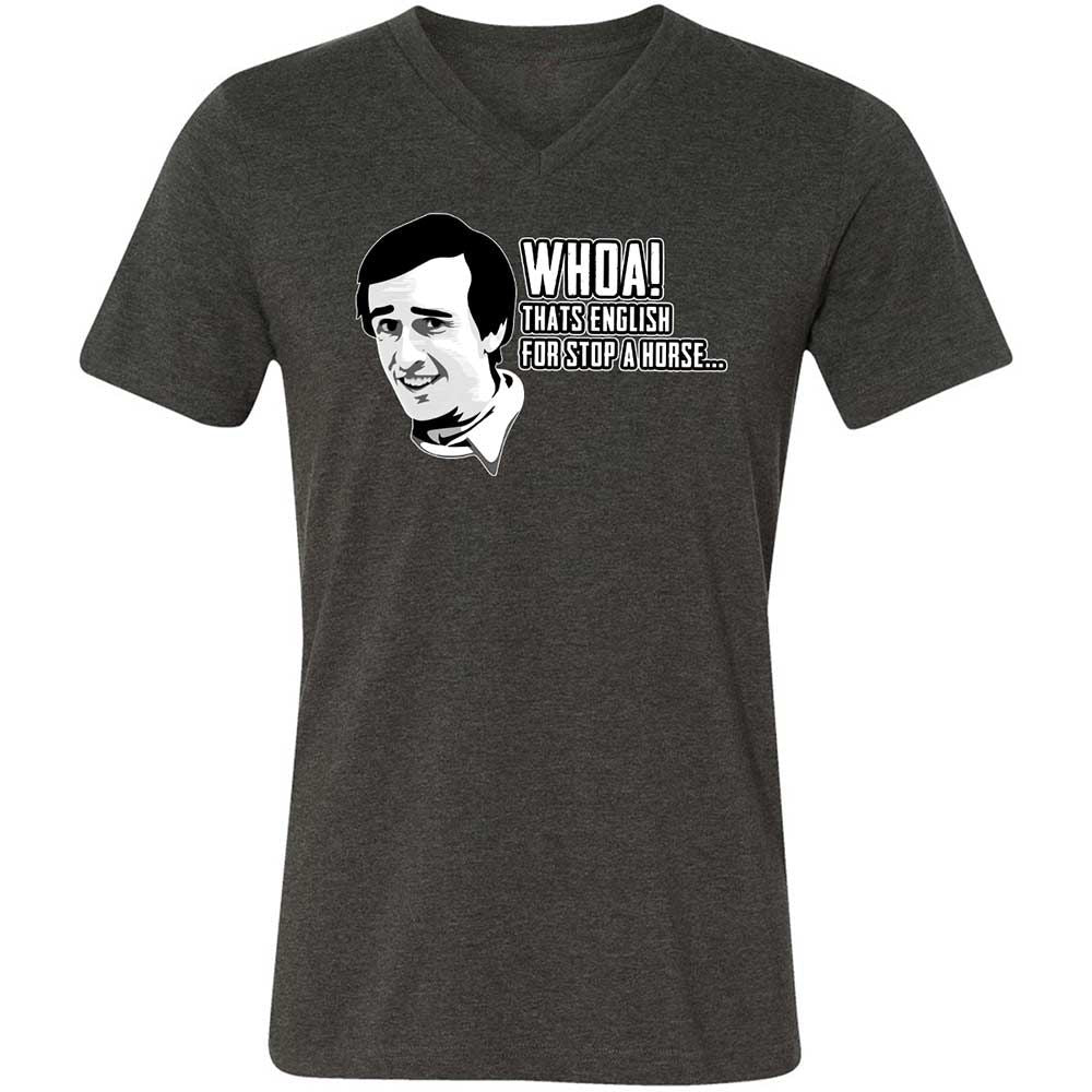 Unisex V-Neck T-Shirt - Z1CLFRU4 - Dark Grey Heather - 9