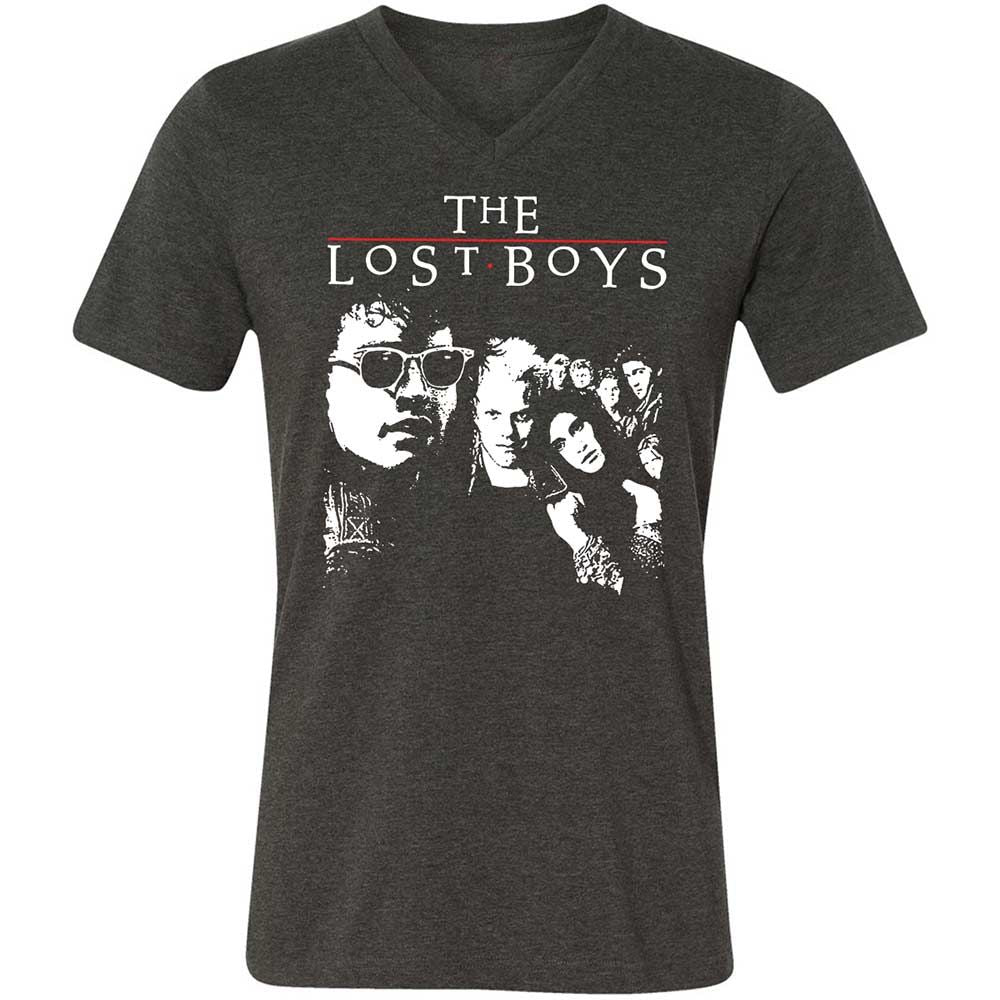 Unisex V-Neck T-Shirt - 187PTJEQ - Dark Grey Heather - 9