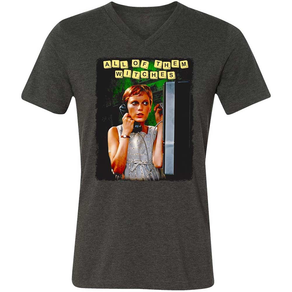 Unisex V-Neck T-Shirt - W98HCEUS - Dark Grey Heather - 9