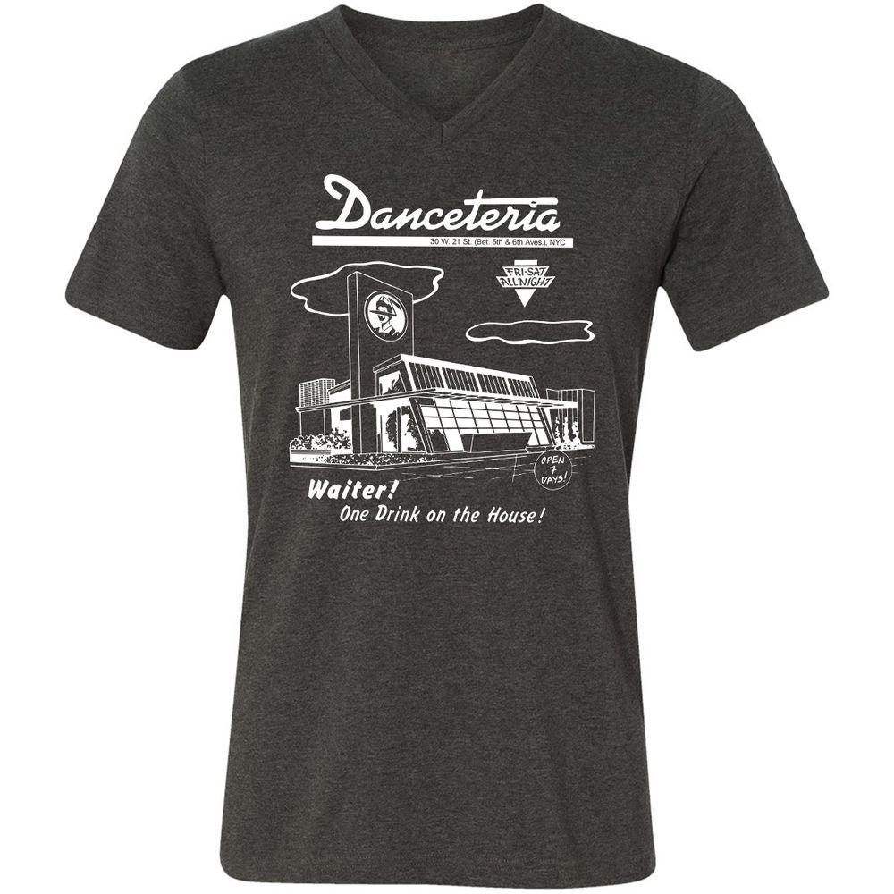 Unisex V-Neck T-Shirt - VFAGRDT7 - Dark Grey Heather - 9