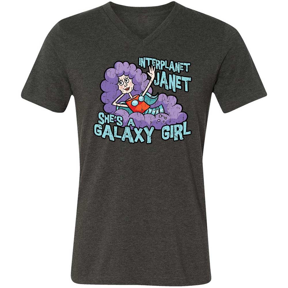 Unisex V-Neck T-Shirt - T5T3RW7Y - Dark Grey Heather - 9
