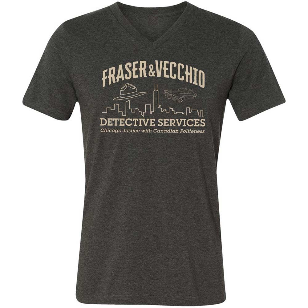 Unisex V-Neck T-Shirt - 6P42WTCT - Dark Grey Heather - 9