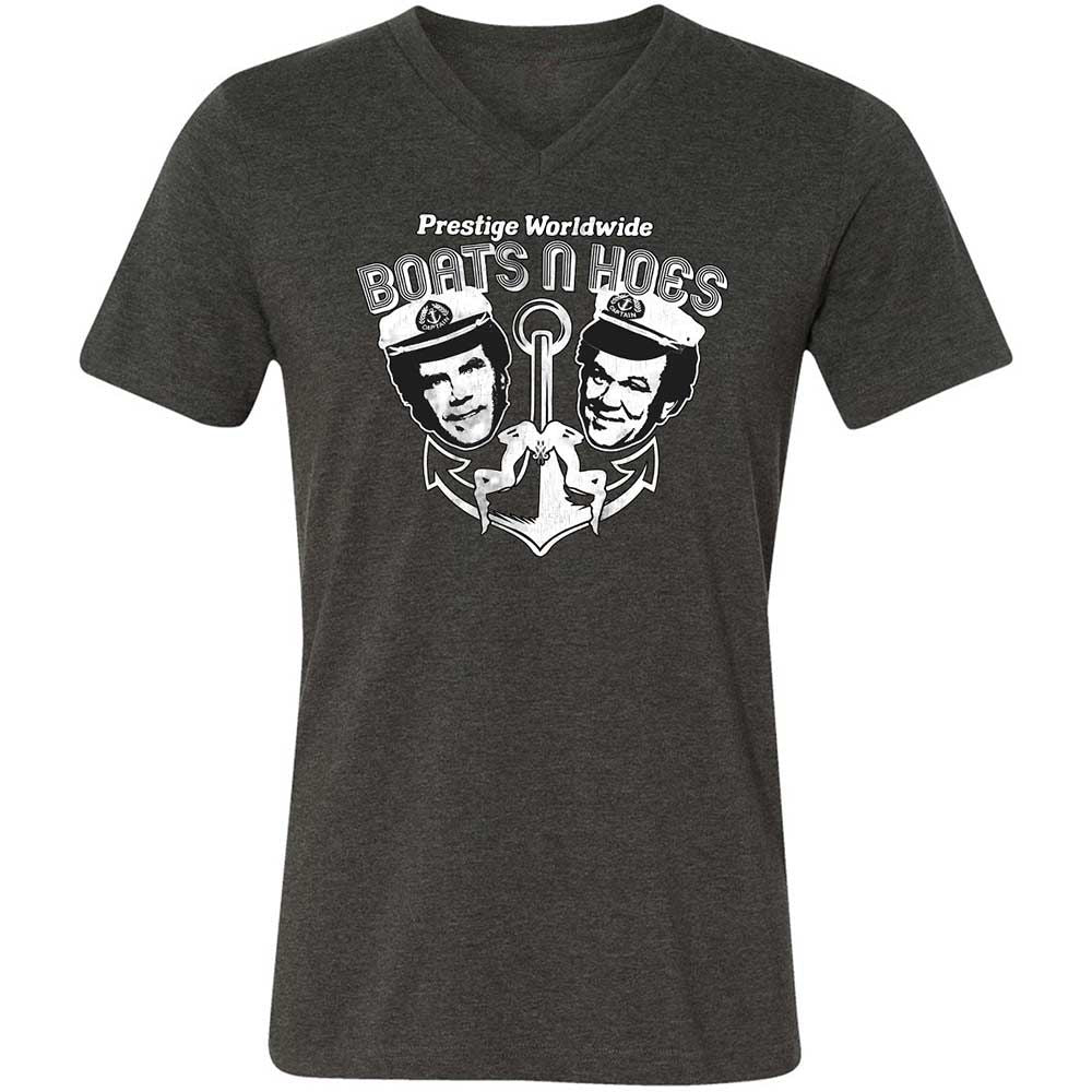 Unisex V-Neck T-Shirt - R9SCBAQ6 - Dark Grey Heather - 9