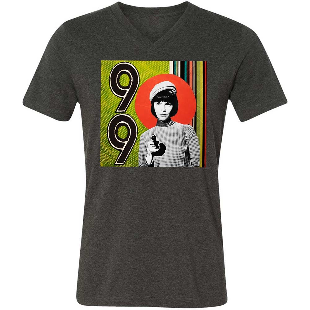 Unisex V-Neck T-Shirt - 4BJL6VHZ - Dark Grey Heather - 9