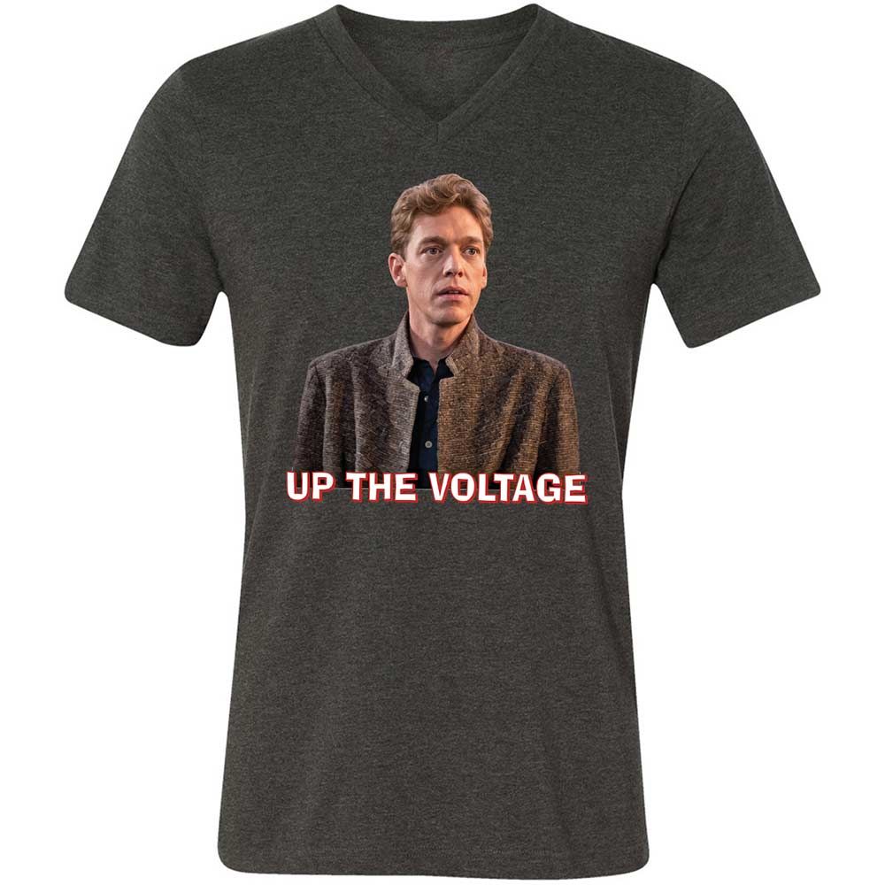 Unisex V-Neck T-Shirt - GU13KH3U - Dark Grey Heather - 9